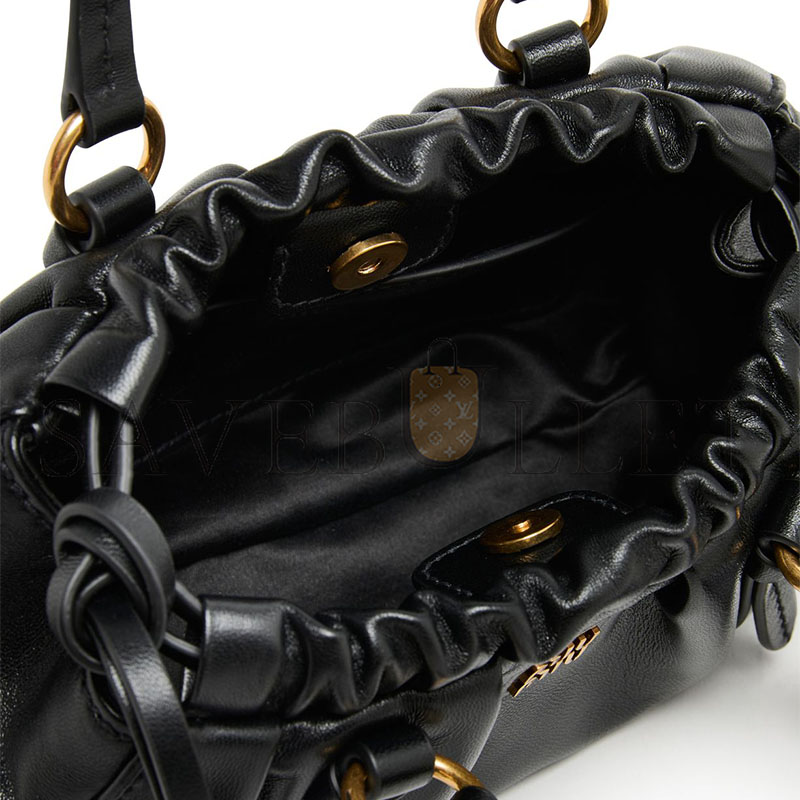 MIU MIU JOIE NAPPA LEATHER BAG MIU4QM7SBCK (21*10.5*9.5cm)